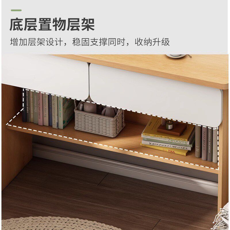 电脑桌卧室家用台式单人小型迷你小尺寸带抽屉m长宽办公专用