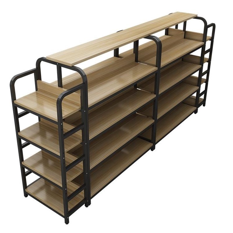 中岛柜双面超市货架展示台展示架多层零食架化妆品精品展柜流水台