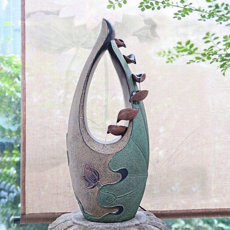 家居客厅玄关茶室桌面流水摆件办公室创意水景招财摆设开业小礼品