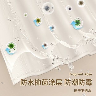 浴室窗帘防水防风遮挡复古小窗户保暖隔断半帘短款布帘