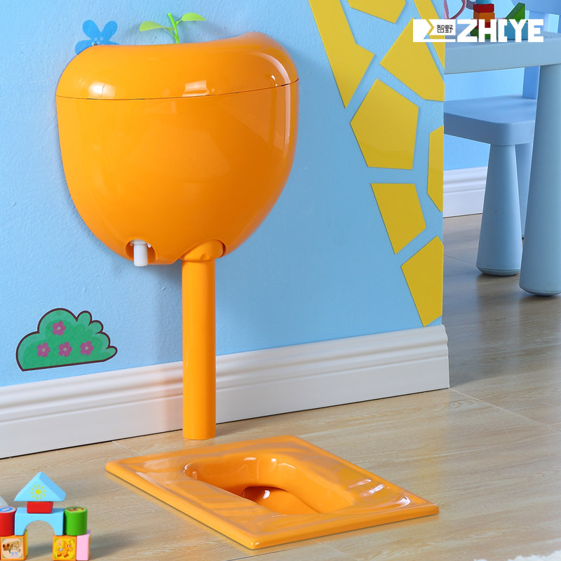 幼儿园工程小孩彩色儿童蹲厕陶瓷大小便池卡通蹲坑宝宝蹲盆
