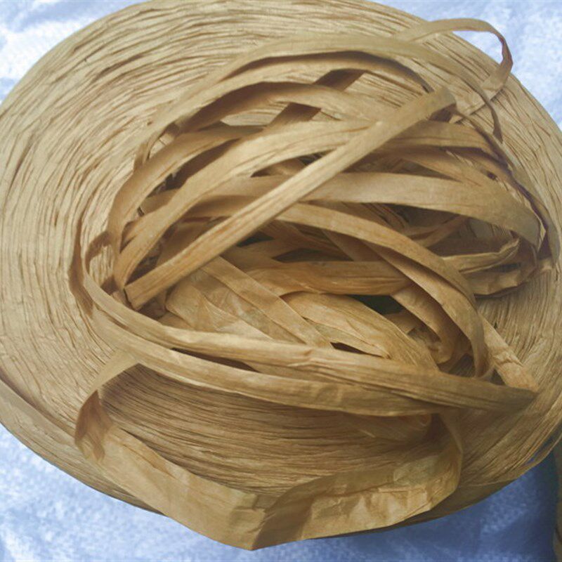 扁纸绳牛皮纸色宽纸绳礼品盒绳纸绳包茶叶草绳