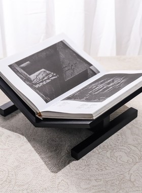 创意实木皮革书架杂志架样板间售楼处书房酒店客房装饰品