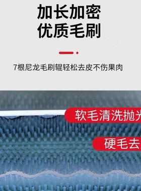 土豆去皮机商用毛辊洗脱皮机地瓜芋头藕萝卜生蚝扇贝毛刷洗机