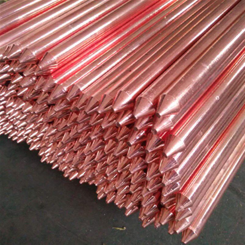 防雷垂直铜包钢接地棒镀铜钢接地极地线接地针室外家用地线接地极