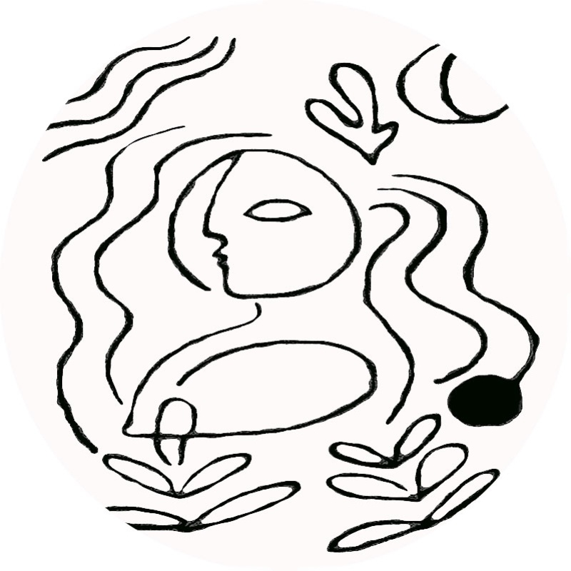 毕加索圆形地毯Picsso加厚黑白极简客厅地垫床边毯衣帽间地毯