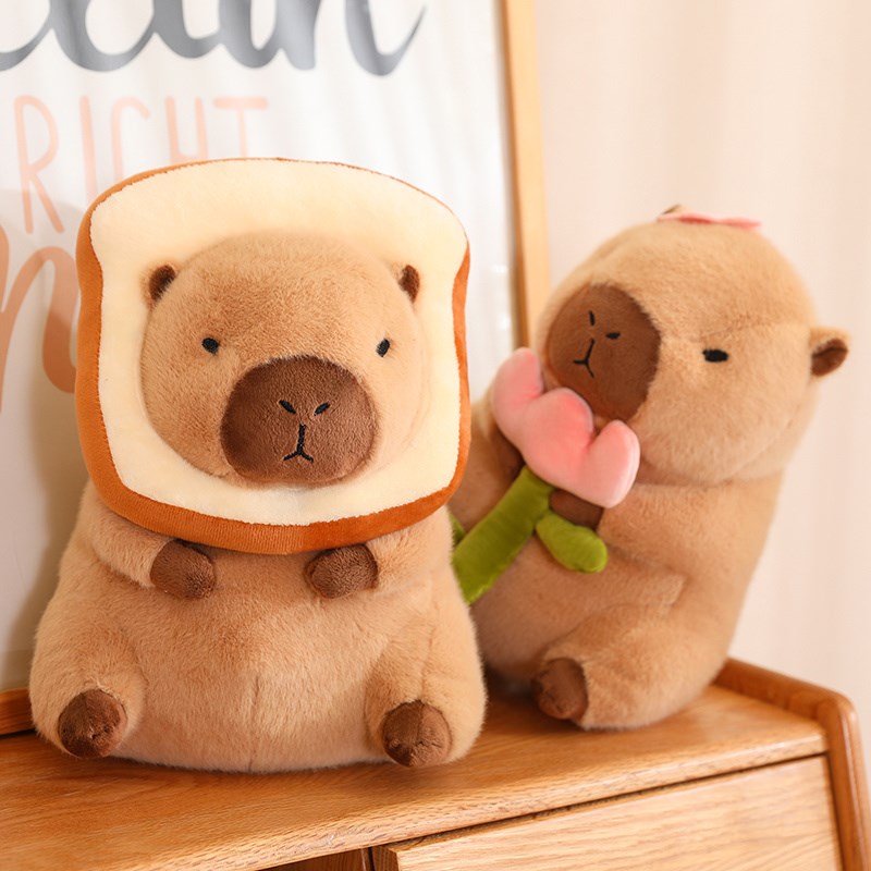变身卡皮巴拉公仔capybara水豚玩偶毛绒玩N具新年娃娃吧啦生日礼