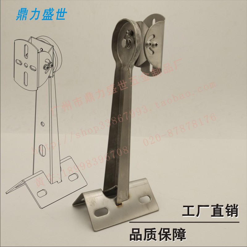 监控不锈钢小号鸭嘴支架立柱电线杆停车场抱卡扣喉箍加长墙角