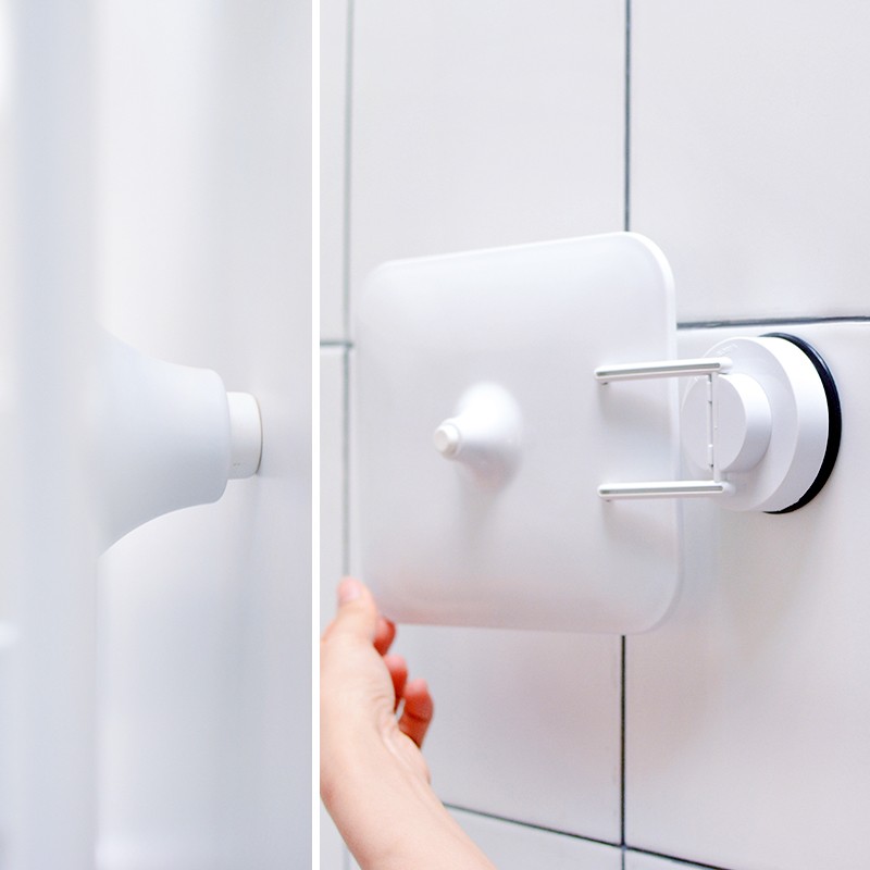 deHub镜子折叠化妆镜宿舍浴室吸盘壁挂梳妆镜旋转便携学生小镜子