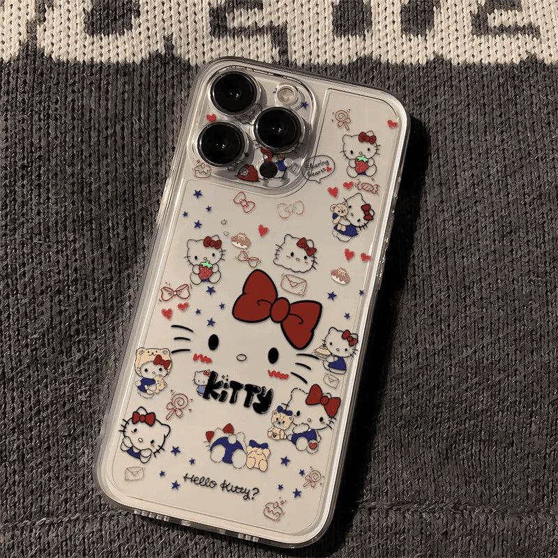 可爱满屏kt猫透明软壳适用多型号