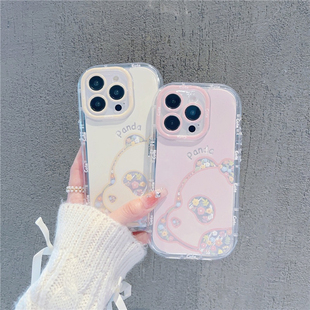 情侣闺蜜趴趴熊适用苹果16promax手机壳mate60pro华为pura70可爱OPPOReno14红米K80女vivos30小米15/13荣耀90