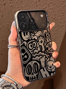 轻薄肤感适用于苹果17promax手机壳iphone16小米15/14华为mate70pro创意pura80暗黑涂鸦oppoReno14pro荣耀400