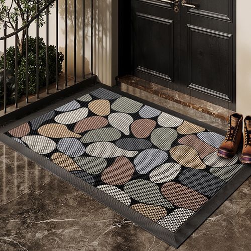 鹅软石入户e门地垫玄关大门口进门脚垫防滑除尘耐磨弹力地毯室外