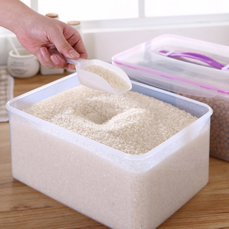 手提大容量密封分格保鲜盒塑w料果盒储物箱杂粮谷物厨房收纳盒带