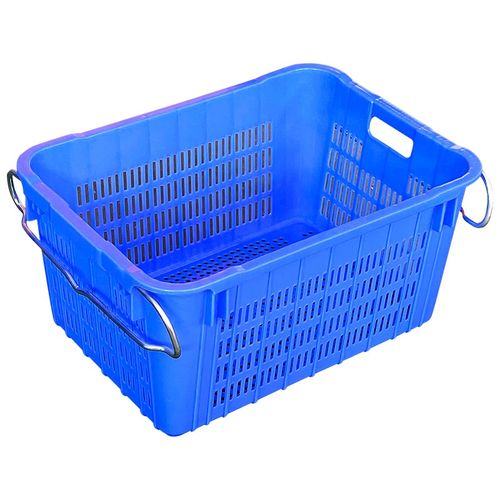 塑料筐长方形胶框蔬m菜水果镂空快递运输周转筐收纳蓝加厚大号菜