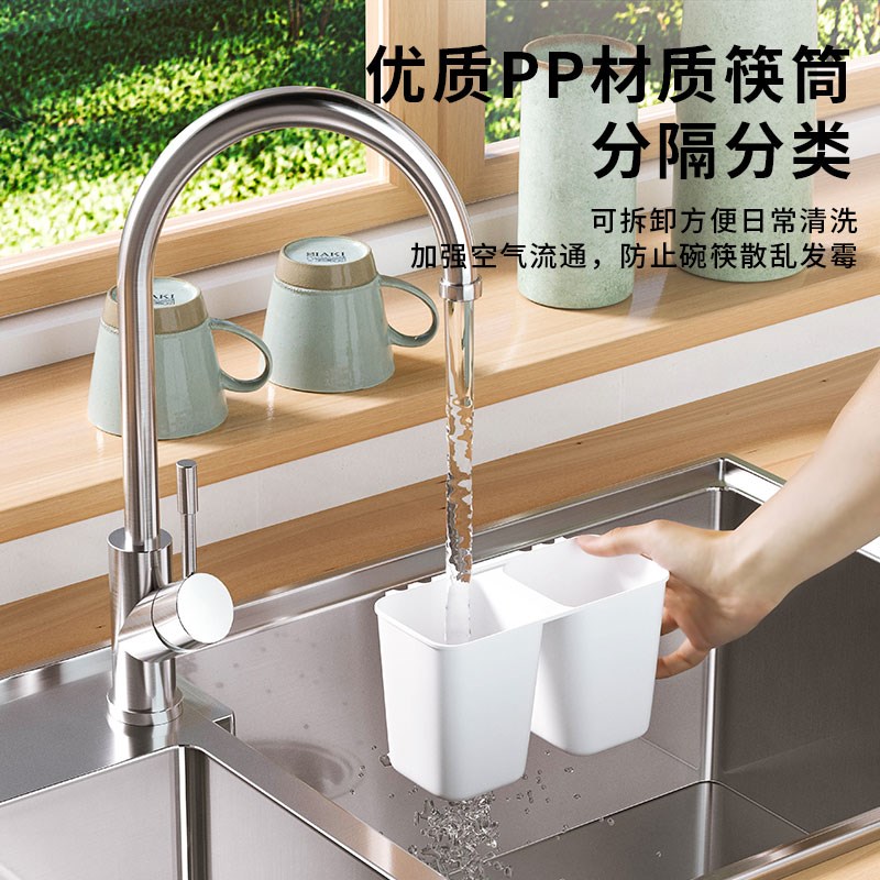 厨房碗架沥水f架单层水槽置物架家用台面碗筷收纳碗碟多功能收纳