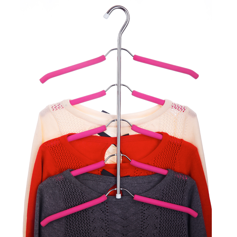 桢美多层衣架魔术收纳架T恤衬衫家用衣柜省M空间无痕衣挂撑 2支装