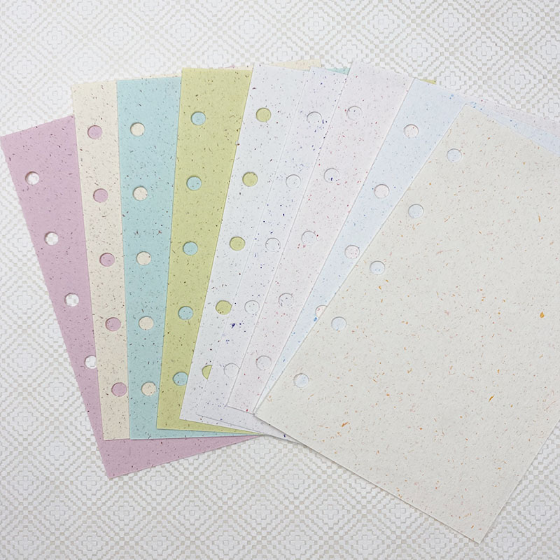 手账内页m5活页替芯4mpm孔径特种纸活页纸砖彩色砂点纸环保砂点纸