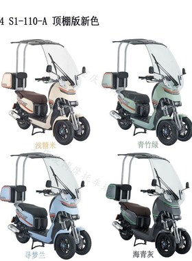 斗风珑鲨Sc1 110倒三轮摩托车燃油/电动助力代步三轮车国四 可上