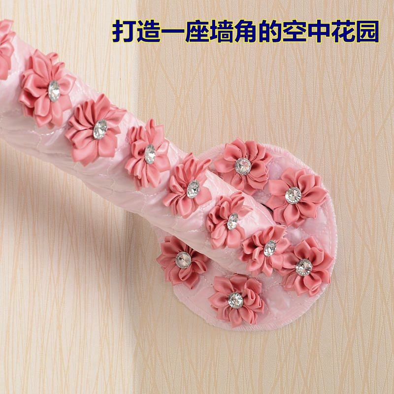 花朵遮丑空调孔j装饰贴管道口堵头墙孔贴墙洞空调洞堵盖布艺墙壁