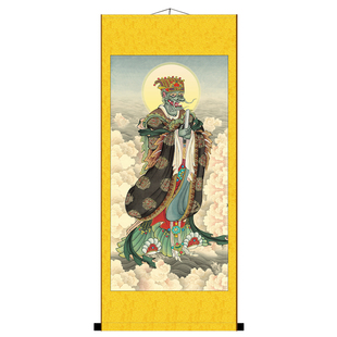 佛堂装饰供奉龙王神仙画像玄关画东海龙王卷轴挂画结缘平安画