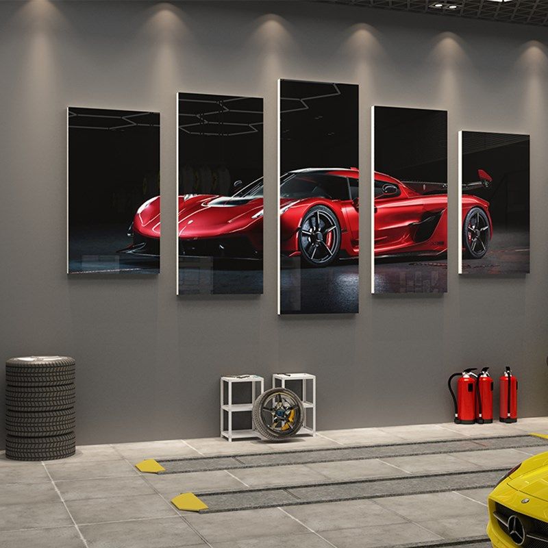 汽车改装工厂车间洗车店形象装饰修理面防水纸画,家居饰品,软装墙贴,淘宝优惠券,粉丝福利购,淘宝优惠卷