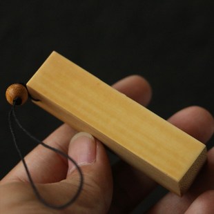 十几年老玉竹东阳老师傅纯手工精工非遗留青雕刻印章挂件把件把玩