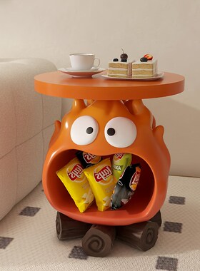 艺术卡西法大型客厅沙发电视柜旁边落地置物零食架装饰品边几