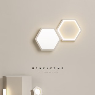 现代ld壁灯创意几何卧室灯床头灯客厅背景墙灯玄关楼梯灯具