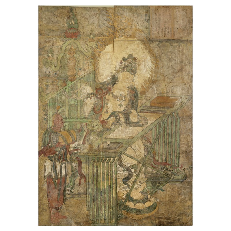 山西广胜寺元代伏案文殊像壁画临摹范本中式装饰画艺术微喷画心