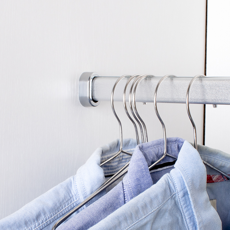 挂衣杆顶装衣橱托固定杆子柜子横杆支架吊装晾衣杆衣通架