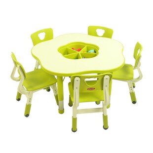 育才梅形游戏桌幼儿园儿童学习桌手工桌画画桌桌升降桌椅