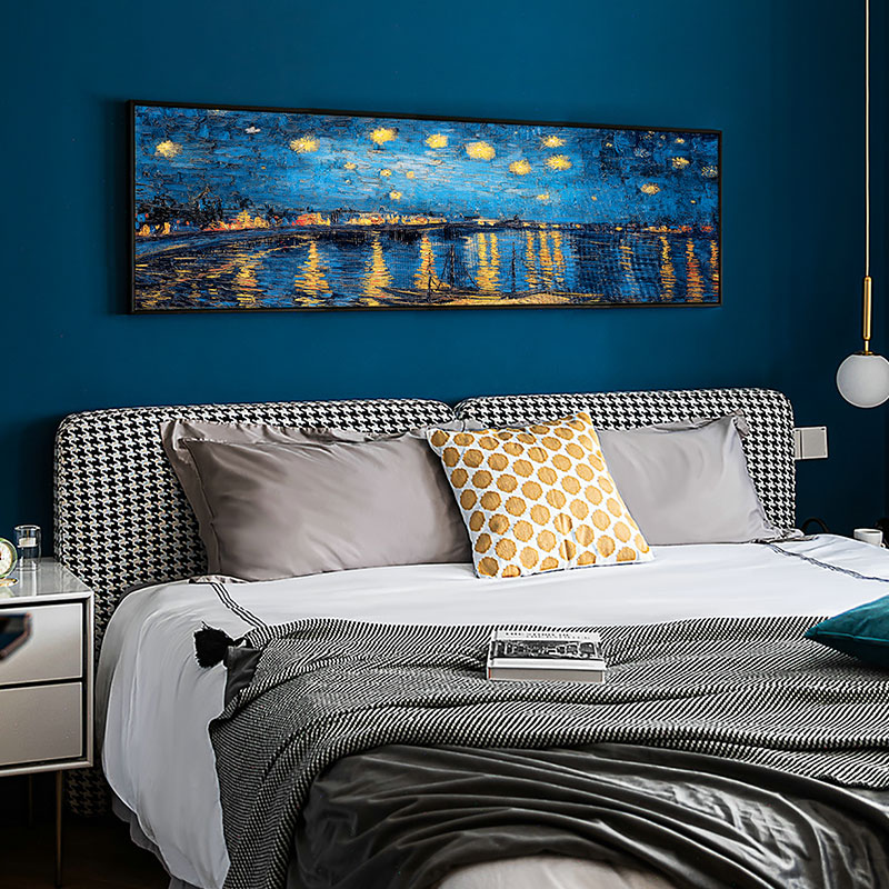 梵高壁画床头挂画卧室装饰画星空油画客厅沙发背景墙画现代简约主图片