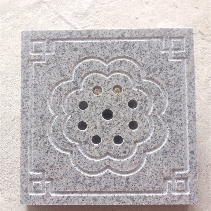 大理石铜钱水漏石材水篦子室外花岗岩排水沟地沟下水道盖板井盖
