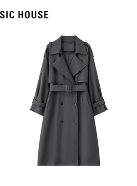 百家好法式优雅精致高级感显瘦风衣女春季新款宽松时尚休闲大衣