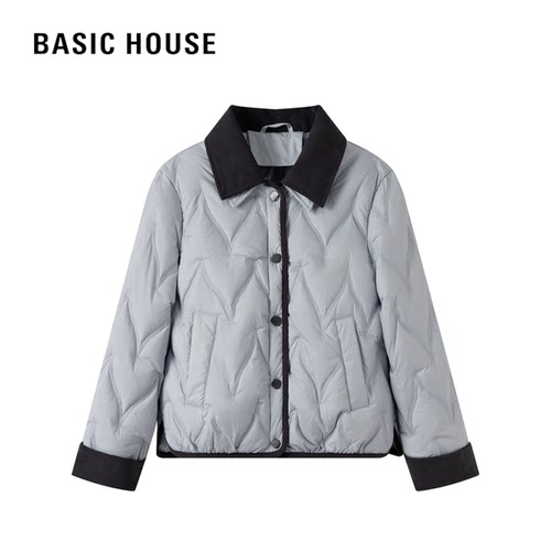 百家好时尚气质短款翻领羽绒服