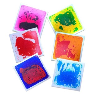 早教中心幼儿园正方形彩砖液体地板儿童拼图纹理液体感官垫