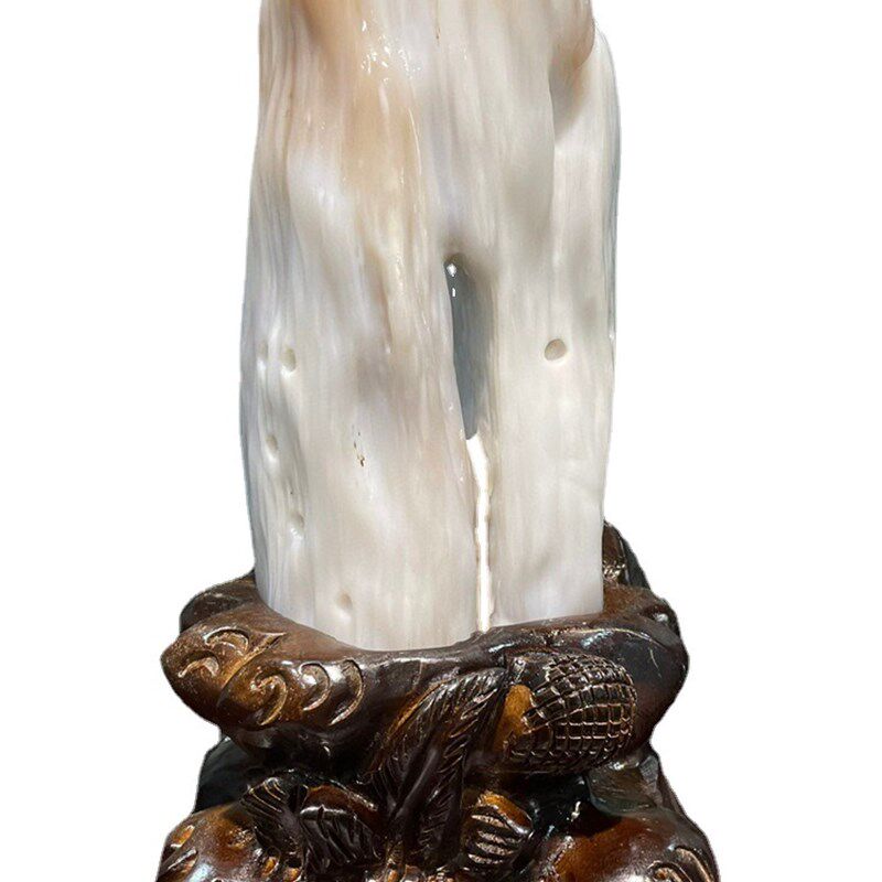 树化玉家居客厅木化玉靠山石天然树化石书房观赏石木化石