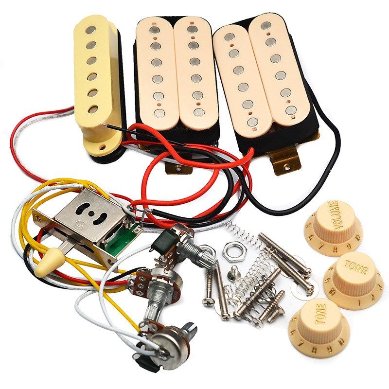 电吉他单 拾音器 线路总成 带电位器 .输出孔