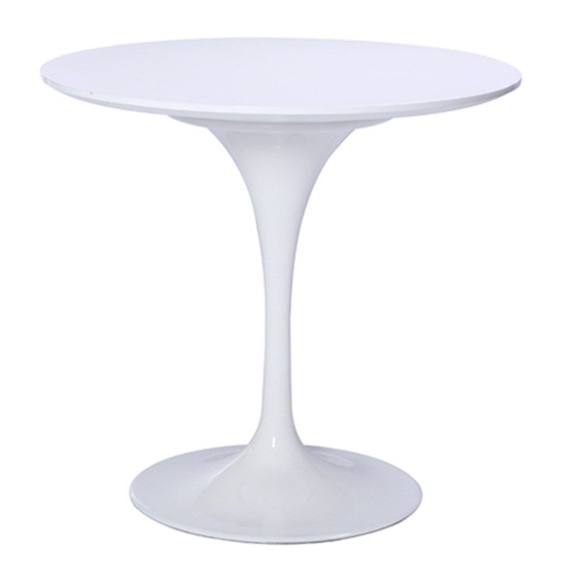 个性接待洽谈桌椅创意圆形钢咖啡厅小圆桌郁金香桌子