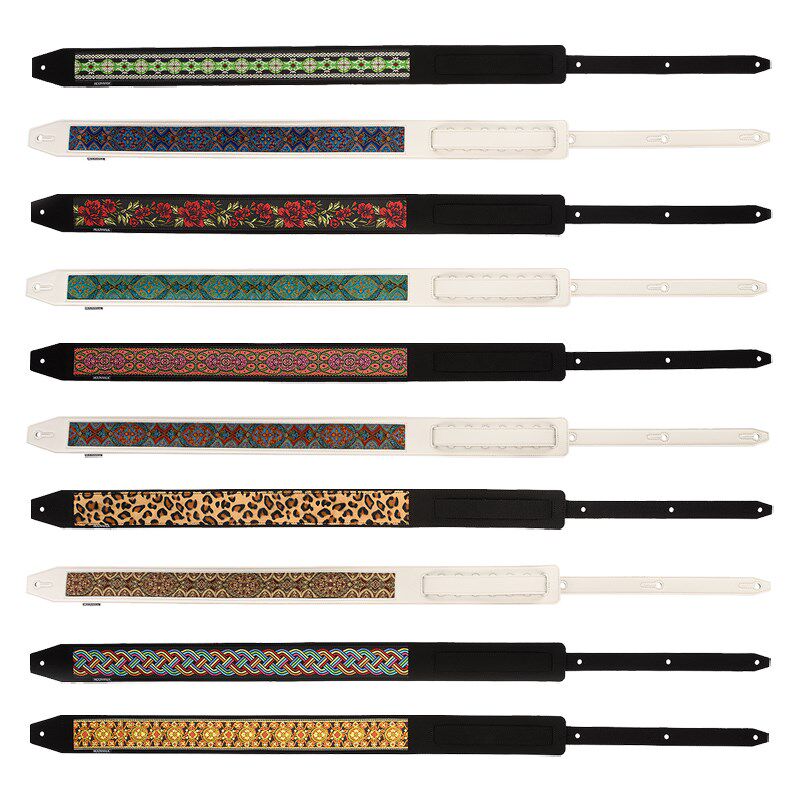 OONWL  N电吉他肩背带复古风民族风豹纹木吉他箱琴贝斯