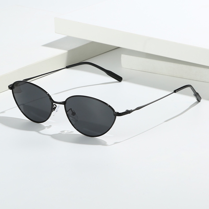 2025热销新款太阳镜时尚百搭个性椭圆框墨镜复古潮流防晒眼镜跨境