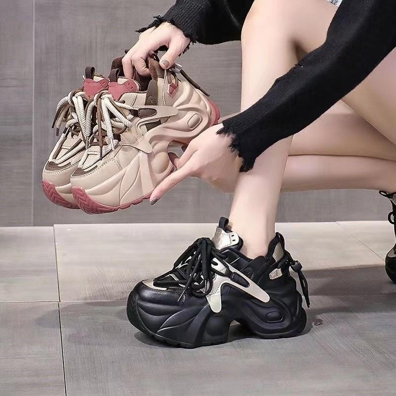 跨境网红老爹鞋女厚底内增高轻便运动鞋小个子休闲百搭鞋