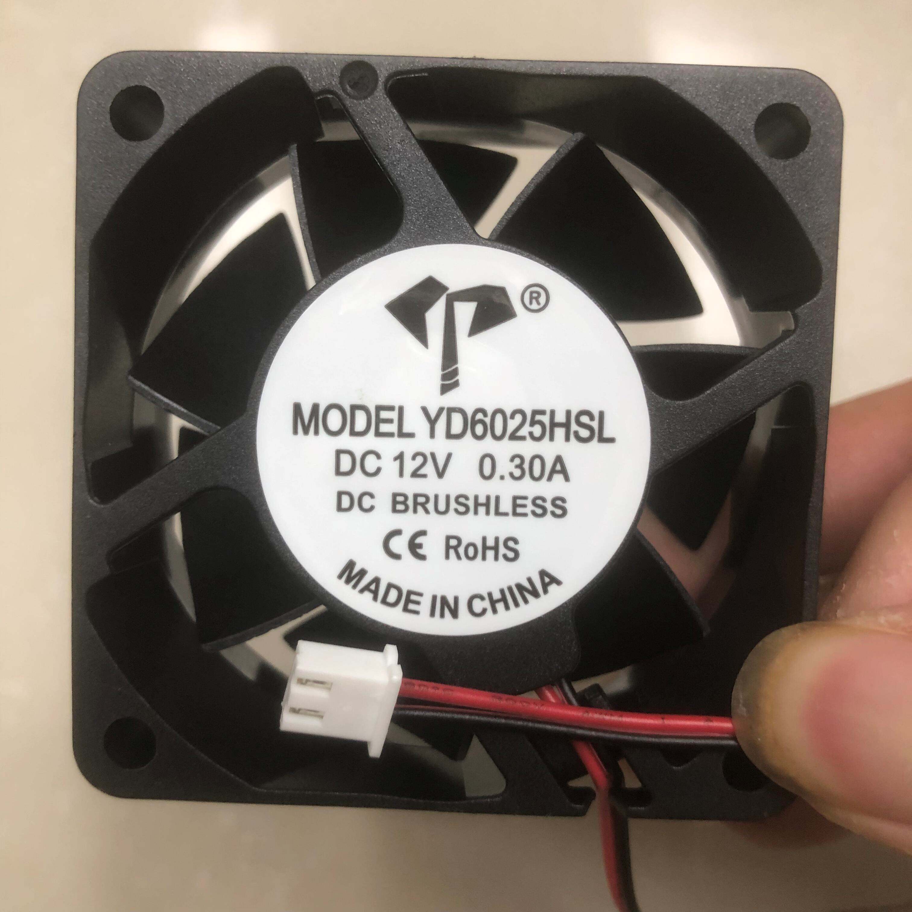 亿达直流风机YD6025HSL DC12V 0.30A变频器机箱静音散热风扇6CM