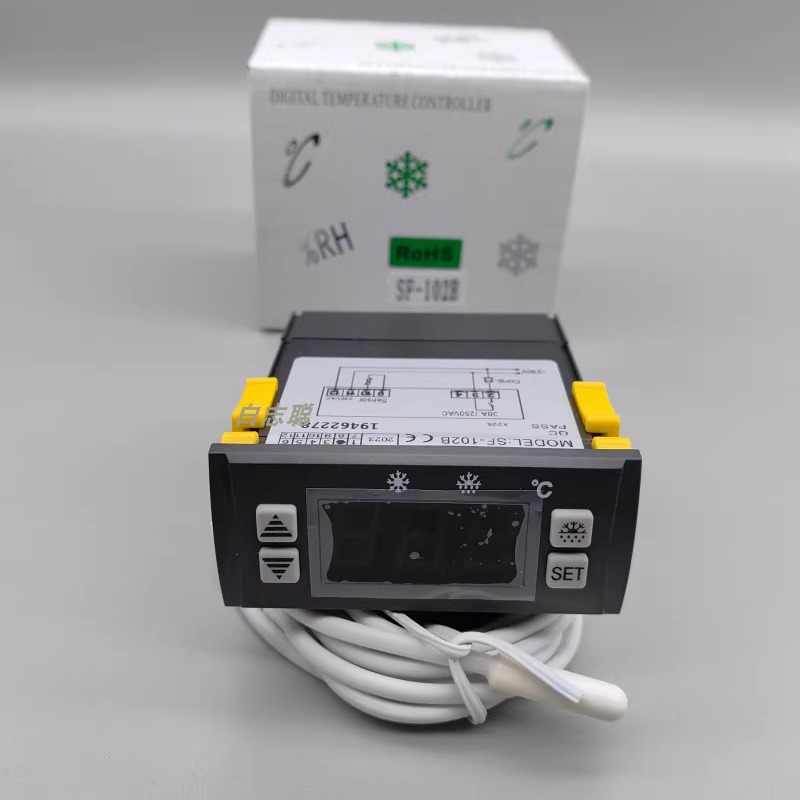 SF-102B温控器 电子温控尚方冰柜雪柜大功率30a智能数字停机化霜