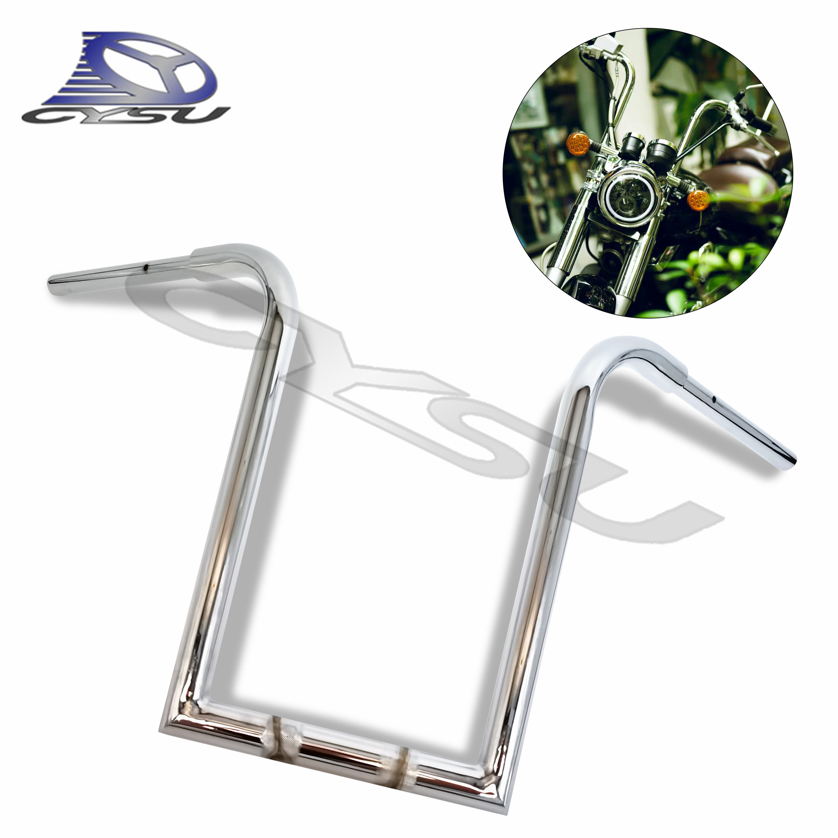 力帆250改装方向把哈雷风格高把 复古机车方向把电镀车把配件