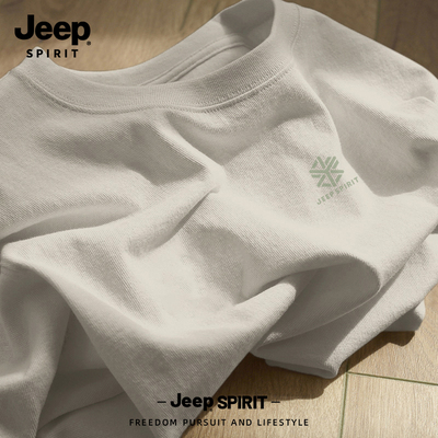Jeep吉普男士短袖纯棉休闲上衣