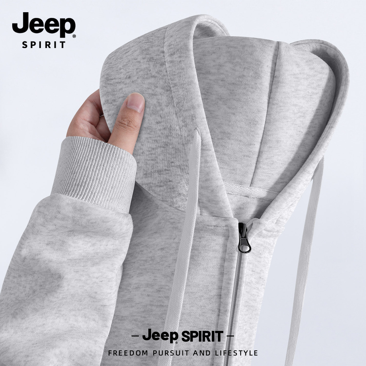 Jeep吉普开衫卫衣拉链外套
