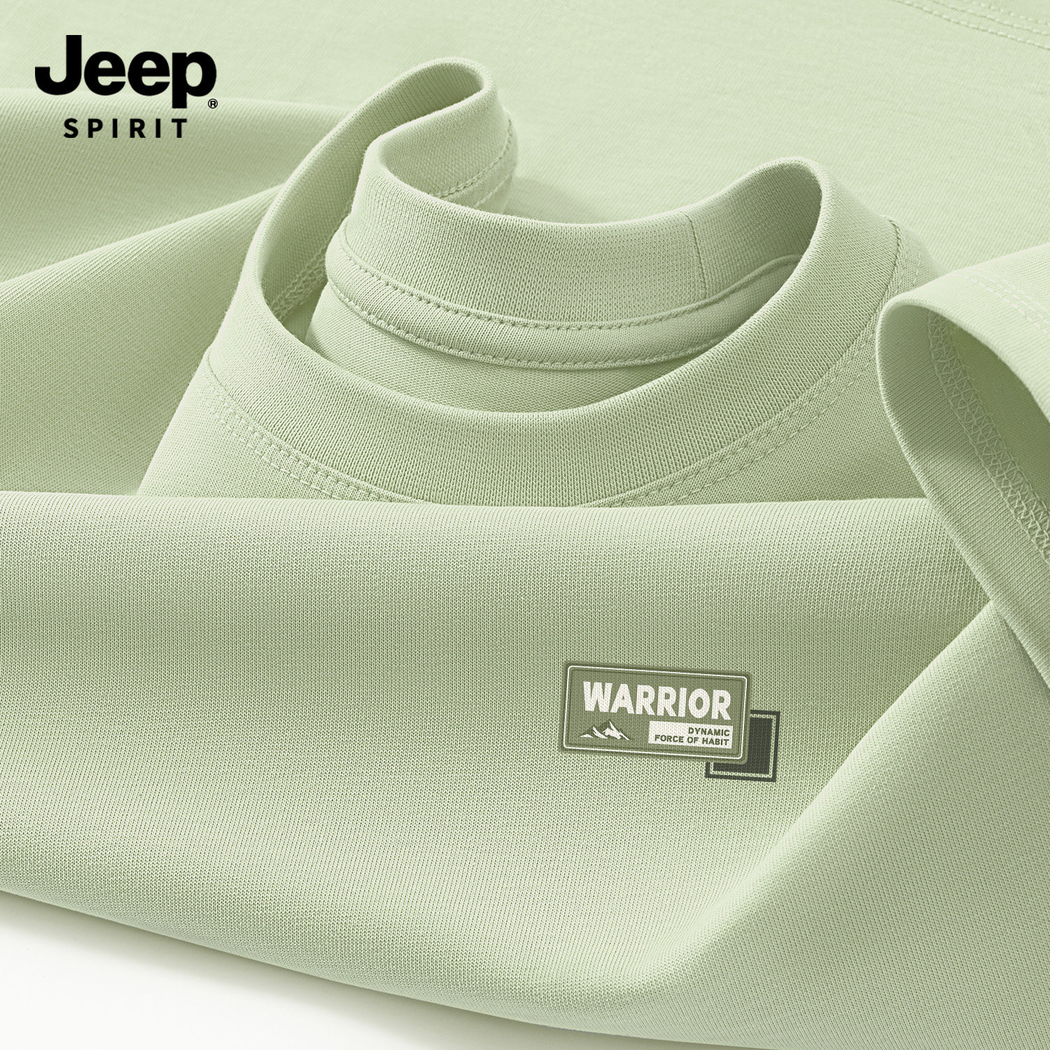 Jeep吉普重磅纯棉长袖t恤男款2026春季新款小清新简约宽松套头衫