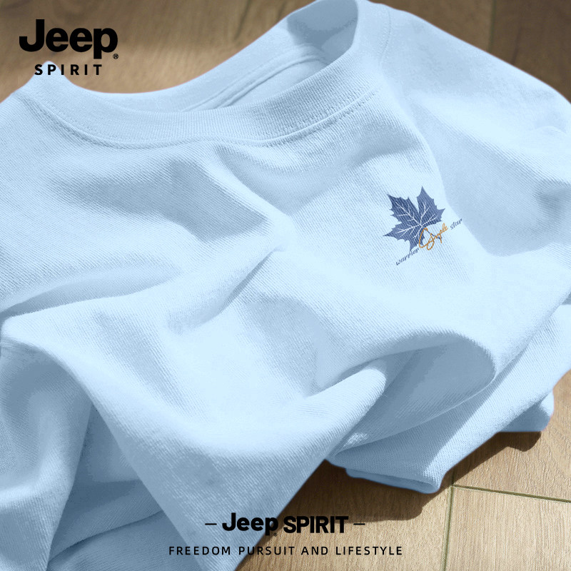 Jeep吉普男士短袖t恤男款2026夏季新款纯棉衣服宽松百搭休闲上衣